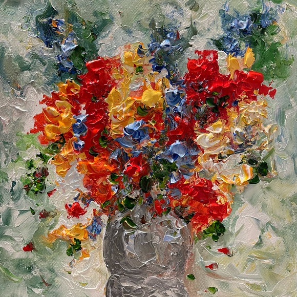 Other - “NEW YEAR BOUQUET” ORIGINAL ACRYLIC PAINTING